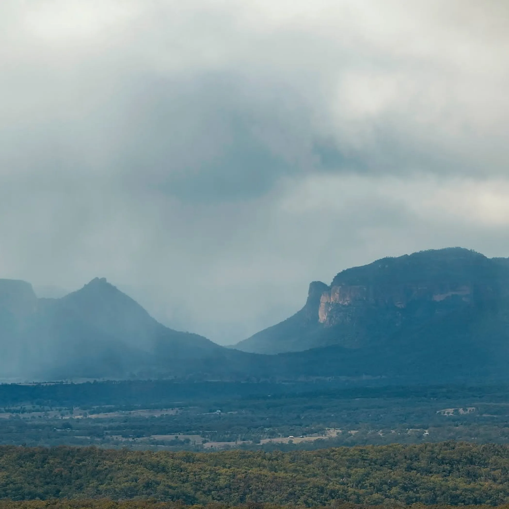 misty mountain valley for hiking